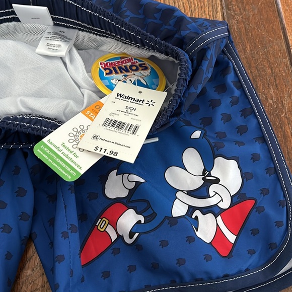 NWT Sonic boys swim trunks size S 6/7 - Picture 5 of 5